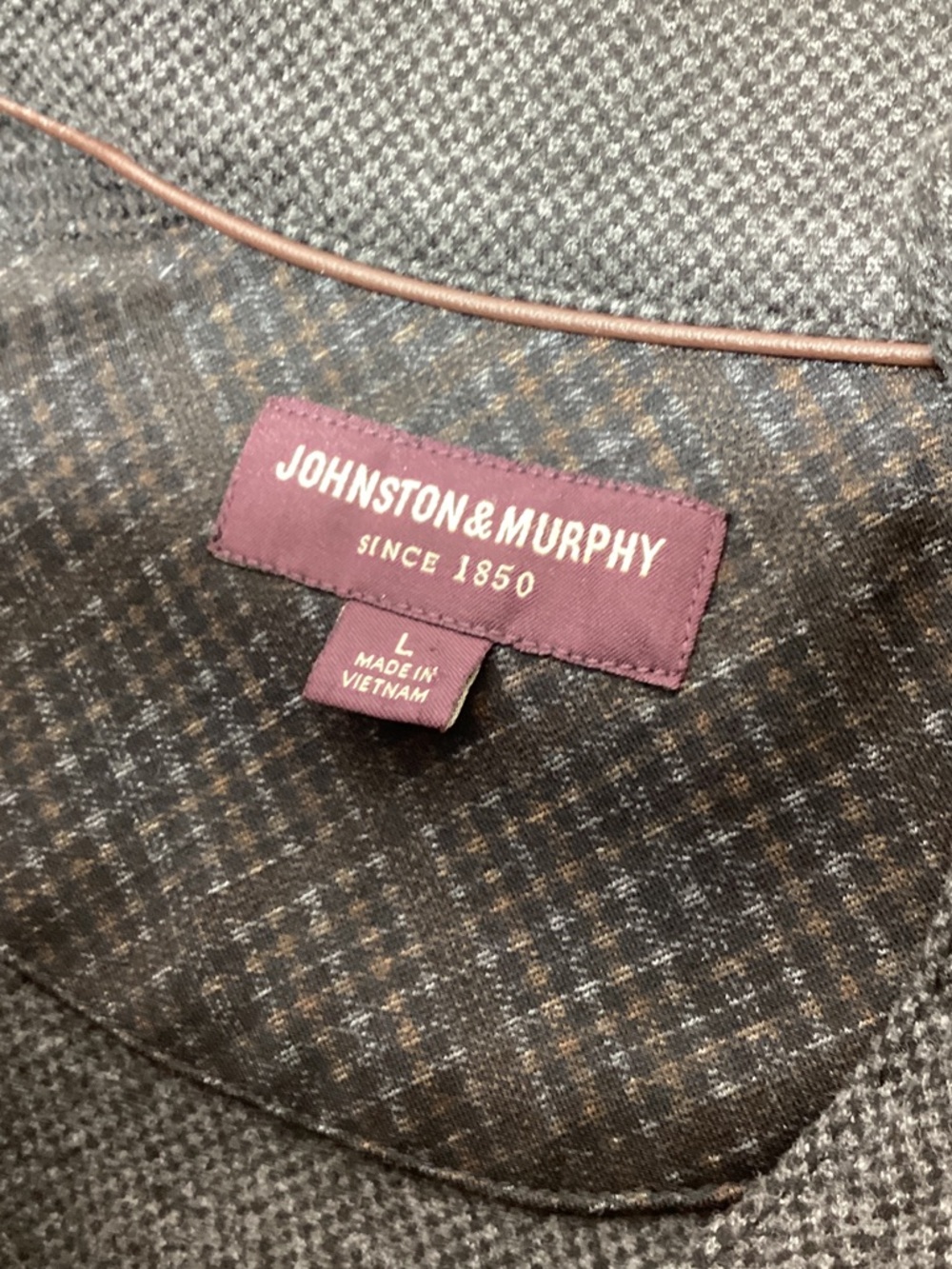 Johnston & Murphy Size large Charcoal Full-Zip Jacket - Picture 5 of 9
